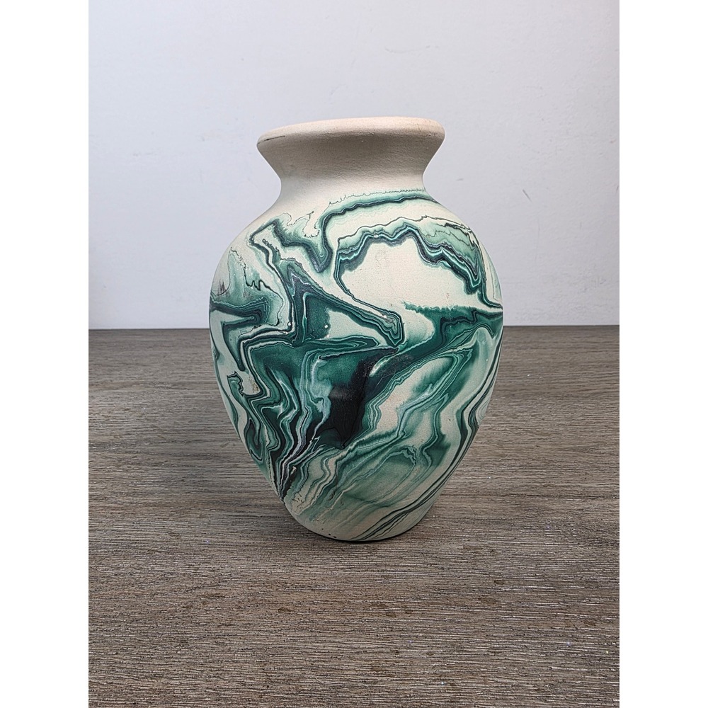 Vintage Nemadji Pottery Vase Moose Lake Minnesota Marbeled